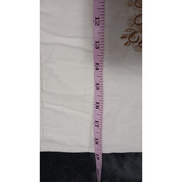 Peacocks Hand Embroidered Vintage Pillowcase Standard Single Cotton lace - Picture 5 of 7